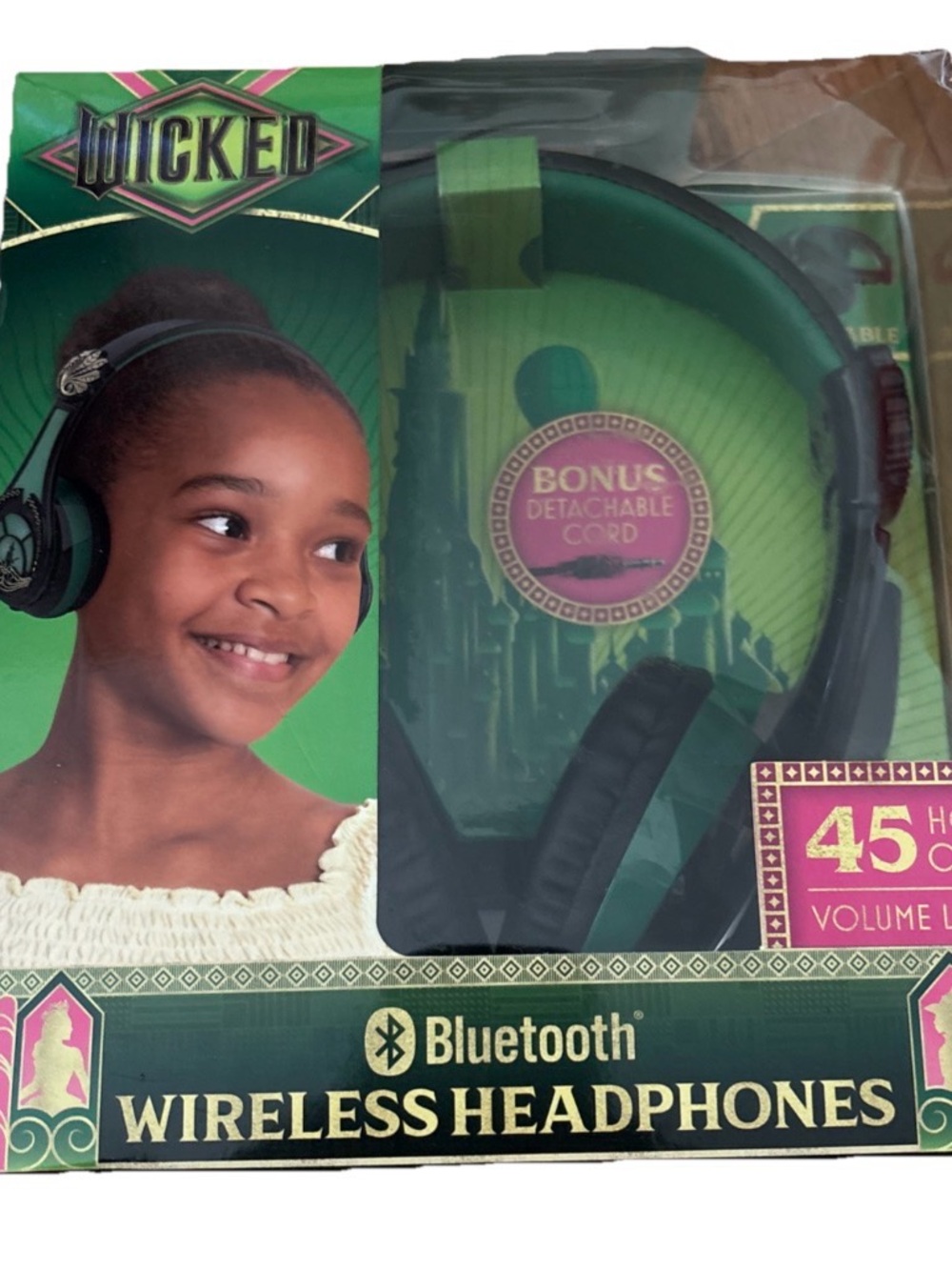 Wicked Kids Bluetooth Wireless Headphones, Universal Studios New Blemished Box